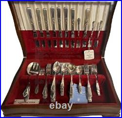 Vintage Silver Plated Flat Wear With Wooden Box Large Lot Of 167 Pieces