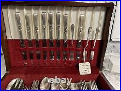 Vintage Silver Plated Flat Wear With Wooden Box Large Lot Of 167 Pieces