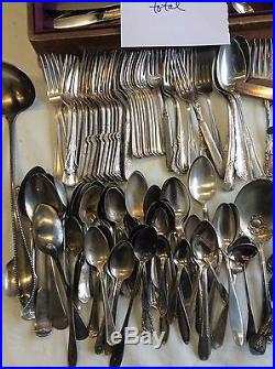Vintage Silver Plated Flatware Lot 600+ Pieces / 50+ Pounds FREE SHIPPING