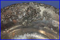 Vintage Silver Plated Floral stem bowl cup