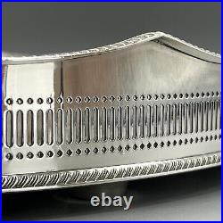 Vintage Silver Plated Gallery Serving Tray Handles English Cocktail Drinks Tea