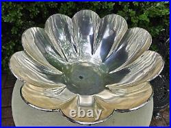 Vintage Silver Plated Grape and Vine Scalloped Footed Decorative Centerpiece