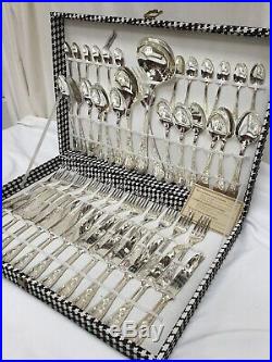Vintage Silver-Plated Italian 12 Place Settings (51 Items) Canteen Of Cutlery