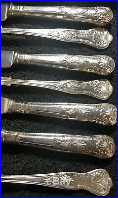 Vintage Silver Plated Kings Pattern Cutlery Of 60 pieces 6 Setting