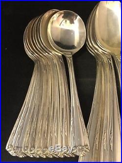 Vintage Silver Plated Oneida Wm. A. Rogers Hotel Plate Part Cutlery Set 57 Pieces