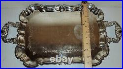 Vintage Silver Plated Serving Tray with Handles International Silver Company