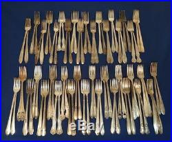Vintage Silver Plated Silverware Flatware Craft Lot 80 Grille Forks In PAIRS