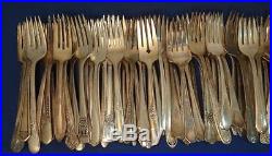 Vintage Silver Plated Silverware Flatware Craft Lot of 150 Assorted Salad Forks