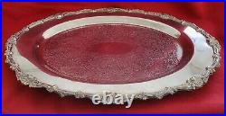 Vintage Silver Plated Tray Oval