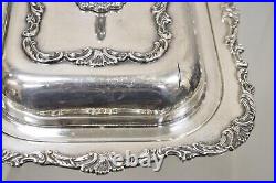 Vintage Silver Plated Victorian Style Ornate Lidded Covered Serving Dish