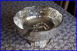 Vintage Silver Plated on Copper Punch Bowl and EPNS ladle