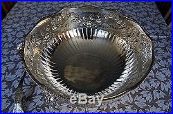 Vintage Silver Plated on Copper Punch Bowl and EPNS ladle
