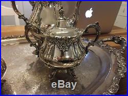 Vintage Silver Tea Set Baroque By Wallace 294F
