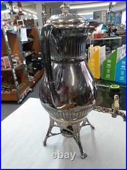 Vintage Silver plated Coffee Tea Carafe Warming Stand