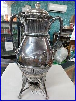 Vintage Silver plated Coffee Tea Carafe Warming Stand