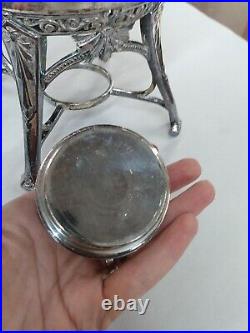 Vintage Silver plated Coffee Tea Carafe Warming Stand