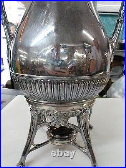 Vintage Silver plated Coffee Tea Carafe Warming Stand