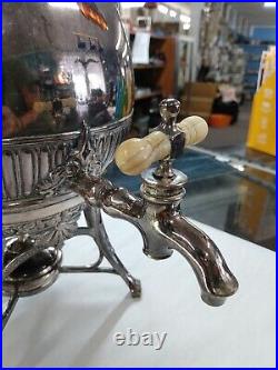 Vintage Silver plated Coffee Tea Carafe Warming Stand