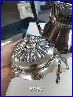 Vintage Silver plated Coffee Tea Carafe Warming Stand