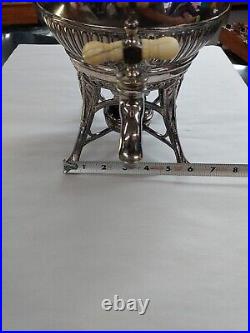 Vintage Silver plated Coffee Tea Carafe Warming Stand