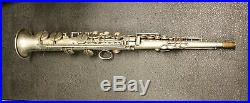 Vintage Silver plated Conn Gold wash inner bell C Soprano saxophone