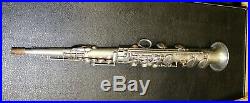 Vintage Silver plated Conn Gold wash inner bell C Soprano saxophone