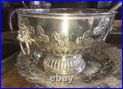 Vintage Silver plated Punch Bowl with Spoon (Made in England)