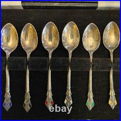 Vintage Silver plated Tea Spoons with Box