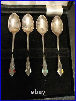 Vintage Silver plated Tea Spoons with Box