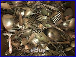 Vintage Silverplate Flatware Lot 400 Pc Silverware Spoons Forks Knives Mix Roger
