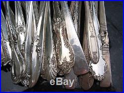 Vintage Silverplate Meat Serving Forks Craft Grade Flatware Lot of 30