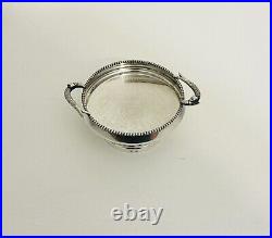 Vintage Silverplate Round Footed Nut Dishes Set of 6 With Fish Design Handles