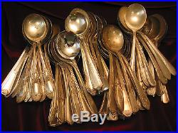 Vintage Silverplate Round Gumbo Soup Spoons 7 Craft Grade Flatware Lot of 100