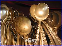 Vintage Silverplate Round Gumbo Soup Spoons 7 Craft Grade Flatware Lot of 100