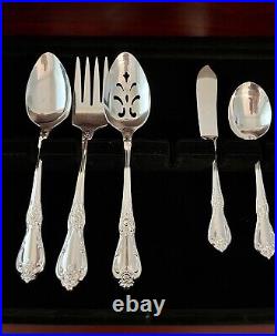 Vintage Silverplated Flatware Set For 8 People + Serving Dishes WMA Rogers