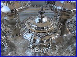 Vintage Silverplated Gorham 6 Piece Coffee/Tea Service with Serving Tray
