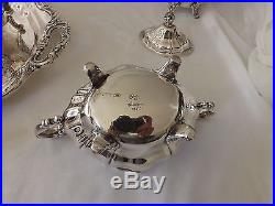 Vintage Silverplated Gorham Strasbourg Coffee/Tea Service with Serving Tray