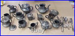 Vintage Silverware Silver Plated Teapot Cups Kettle Lot