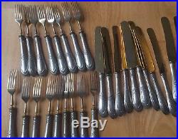 Vintage Solingen 800 Silver Fish Dessert Fork & Knife 29 Pieces