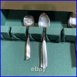 Vintage South Seas Community Silverplate Flatware Set with Case 52 PC