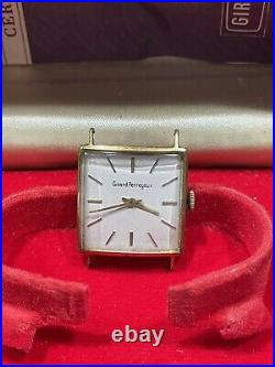 Vintage Square Girard Perregaux Gold Plated Manual Wind Watch Swiss Made