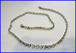Vintage Sterling Silver 925 Necklace Chain Anchor Men's Womens Weaving 21.76 gr