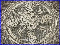 Vintage Sterling Silver Filagree Floral Plate 10-1/8 Albania 970 (HE2038416)