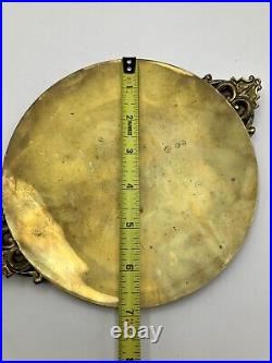 Vintage Sterling Silver Gold Plated Communion Plate with Handles Engraved Read