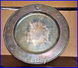 Vintage Sterling The Kalo Shop Hand Wrought Plate w Rooster- 231.8 grams