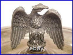 Vintage Sterling or Plated Round Tray With Eagle Finial Nazi Germany