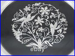 Vintage Sterling overlay? ONEIDA Silver Plate Serving Tray Platter Birds
