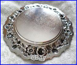 Vintage Stieff Rose Sterling Silver Repousse Bread Plate Hand Chased 925 Antique