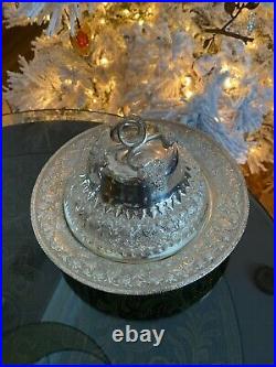 Vintage Stirling Silver Plate Covered Round Serving Dish