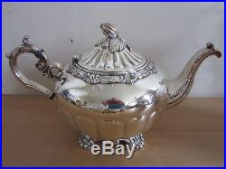 Vintage Stunning Goldfeder Co. Fancy large silver plate 7pc Tea Service set